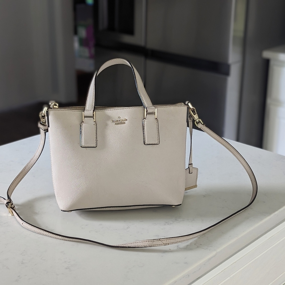 Kate Spade Neutral Tusk Cameron Street Lucie Crossbody Bag Purse.